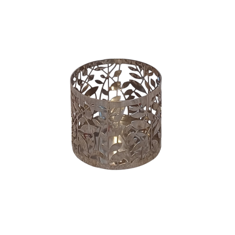 Bath & Body Works Slatkin & Co. 3x3 Silver Decorative Candle Holder